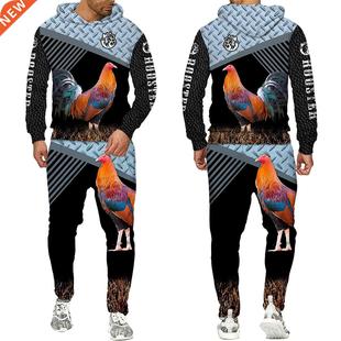 Rooster Pheasant Hunting Camo Cool Pants Hoodie Sweatshirt