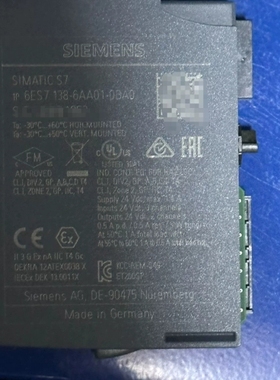 西门子模块：6ES7138-6AA01-0BA0 议价