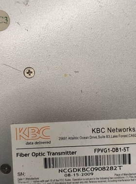 KBC 视频光端机 FPVG1-DB1-ST 议价