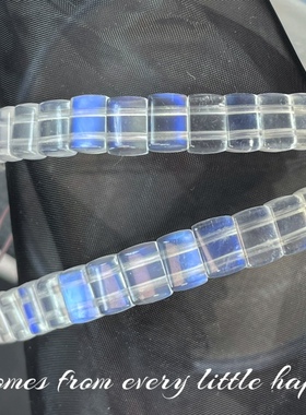 天然无优化全净体月光石水晶手牌