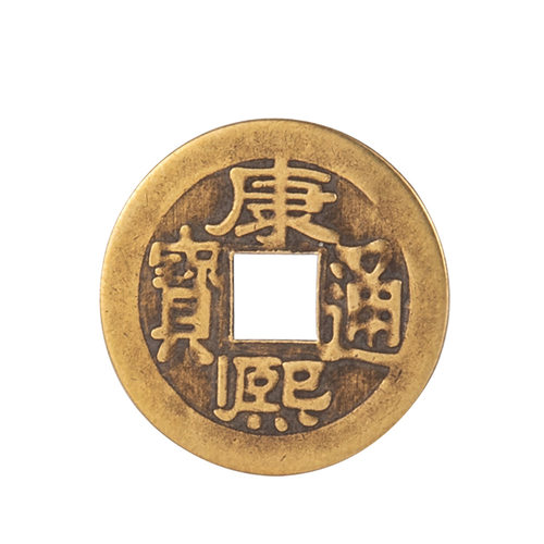 纯铜五帝钱入户门过门石挂件