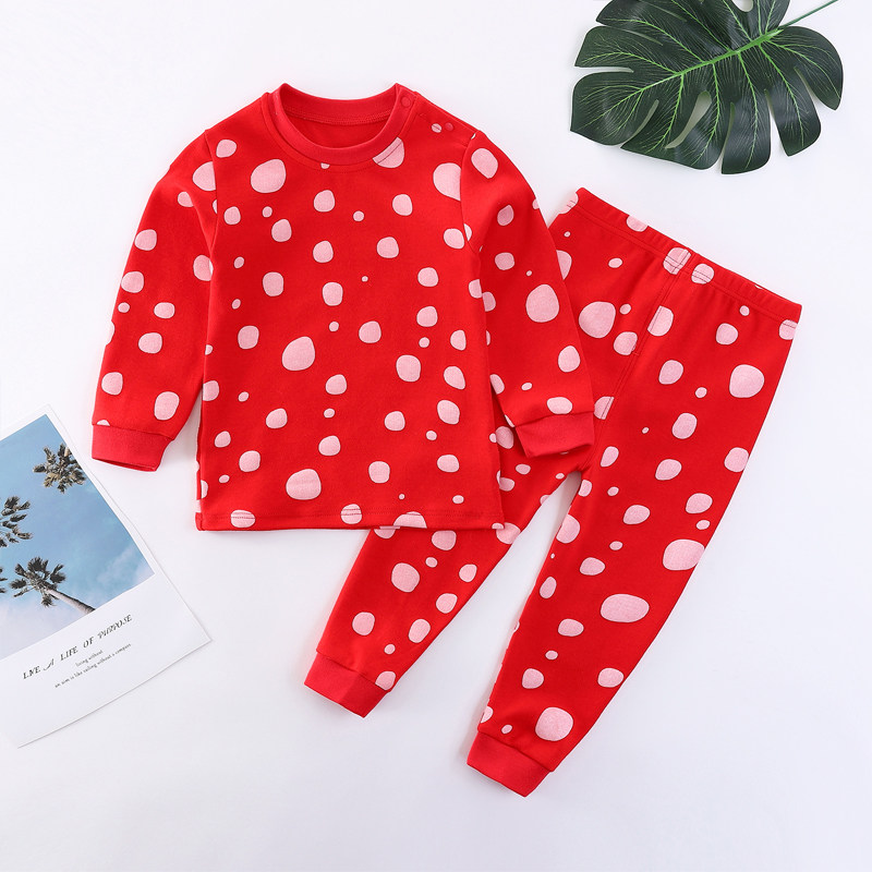 新年喜庆儿童内衣纯棉长袖套装春秋宝宝打底秋衣秋裤家居服睡衣服,童装/婴儿装/亲子装,家居服套装,淘宝优惠券,粉丝福利购,淘宝优惠卷