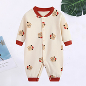 宝宝连体衣新生儿哈衣婴幼童儿爬服0 婴儿衣服春秋装 纯棉长袖 18月