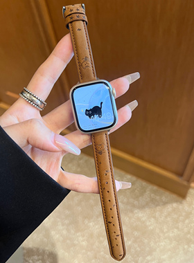 适用苹果手表iwatch10代表带秋冬柔软可爱爱心小猫applewatch987