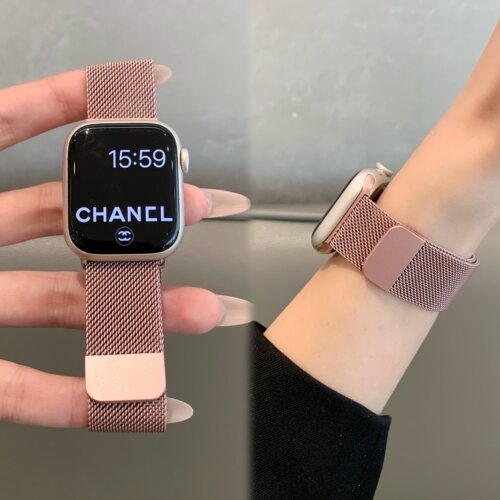 适用iwatch米兰尼斯金属磁吸表带
