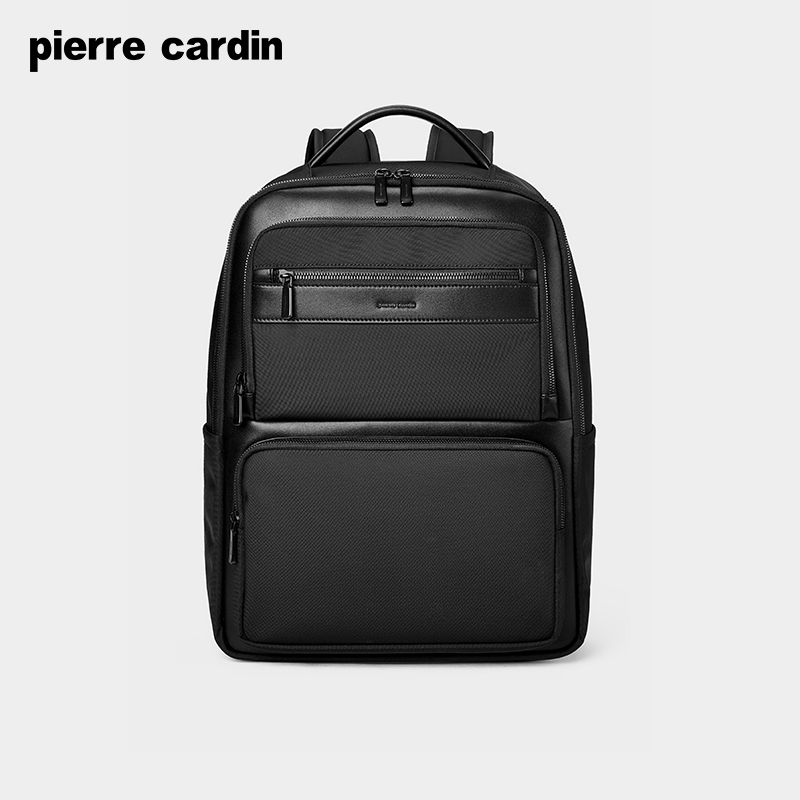 皮尔卡丹男士双肩时尚大容量通勤包休闲背包商务出差电脑包防水