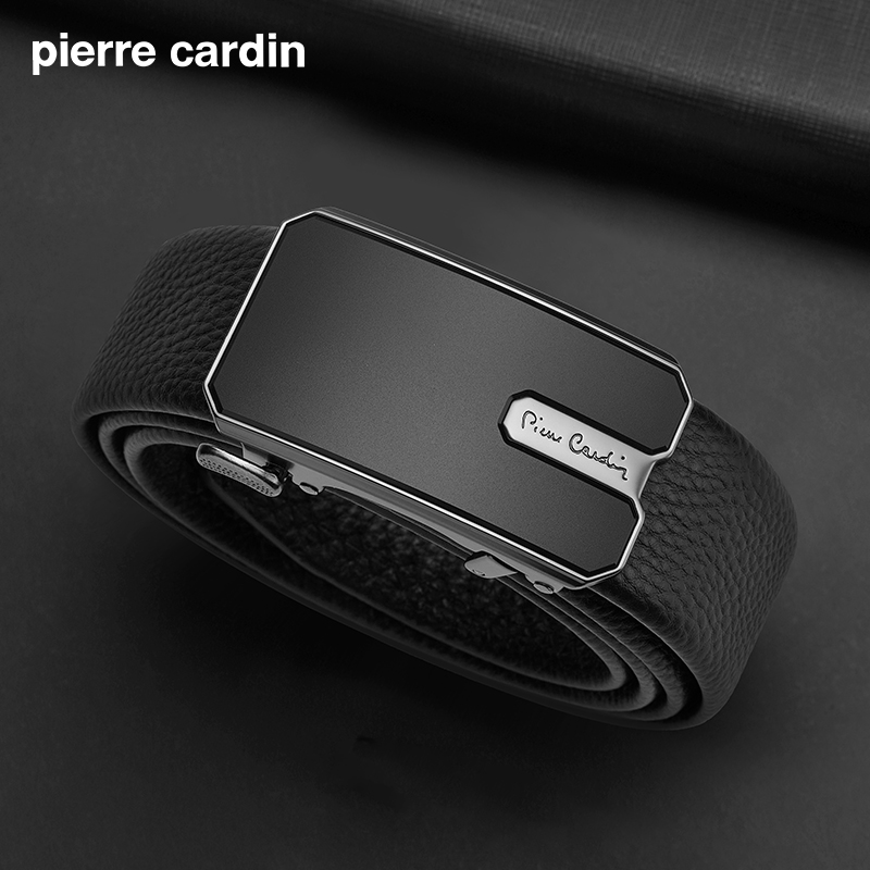 皮尔卡丹真皮自动扣牛皮腰带