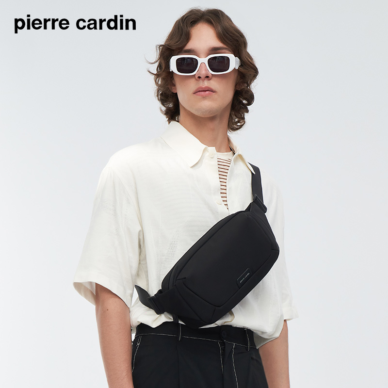 皮尔卡丹2025年青年挎包邮差包大容量单肩包时尚男士斜挎包胸包潮