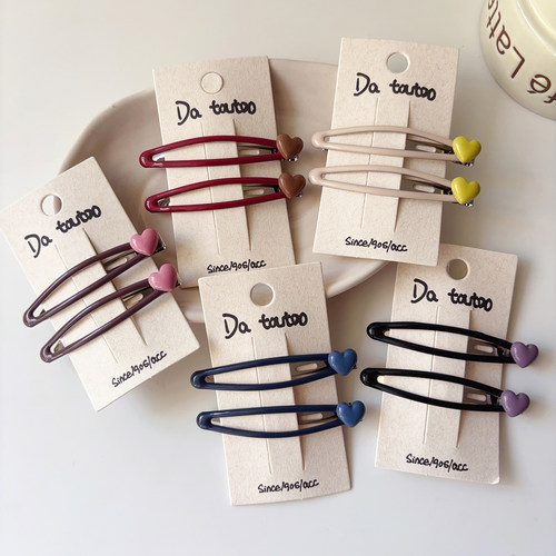 韩版爱心BB夹可爱刘海碎发卡边夹