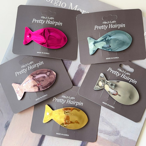 韩国进口甜美亮片小鱼BB夹碎发夹