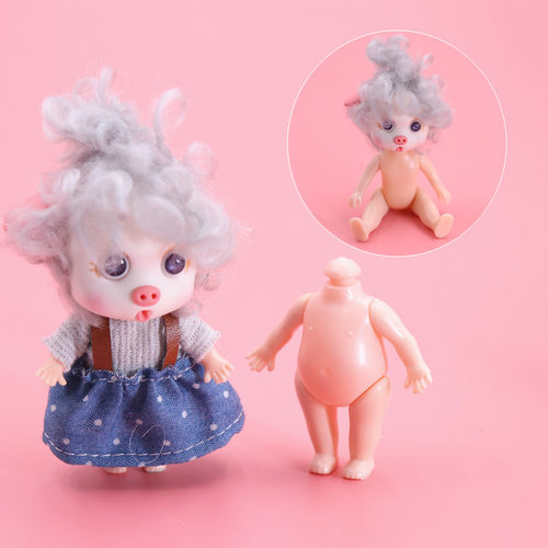 BJD娃娃身体 迷糊娃娃素体 自制美结猪 OB11粘土头5cm/8cm小素体