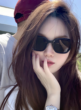 CINCIN新款欧美个性黑框墨镜网红同款复古方圆脸显瘦遮阳太阳眼镜