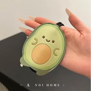 小红书同款牛油果抽拉式钥匙包可爱创意敞口抽带电车汽车通用钥匙