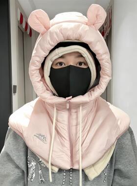 过冬硬装备~骑行面罩冬季户外护颈防寒保暖加厚护耳帽男女连体帽