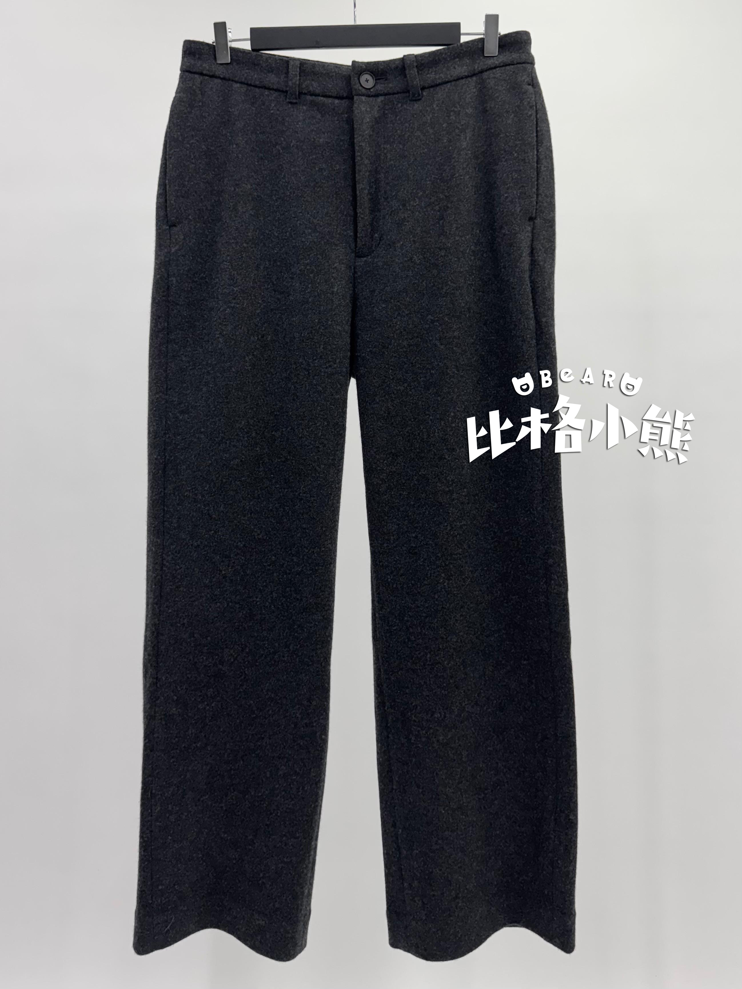 thumbnail for [Final payment] KenijimaVujade011 gray wool trousers super 85% wool support all detection