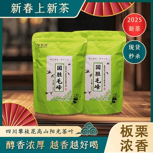 【雨前珍芽】国胜头采毛尖攀枝花 高级茶叶 夏天冲泡饮品 绿茶 茶