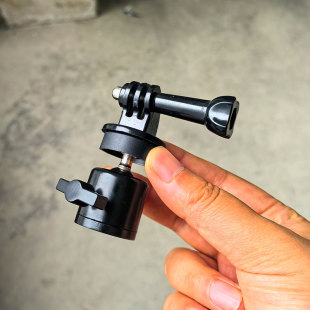 GoPro转向配件万向云台运动相机1/4通用支架底座接口拍摄用多功能