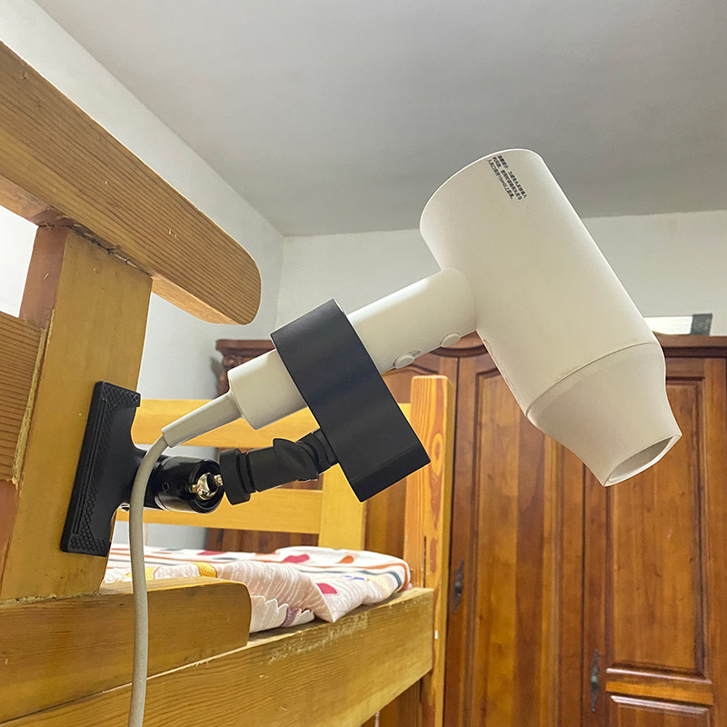 吹风机支架免打孔免手持大号弹簧夹吹风机风扇挂架浴室壁挂置物架