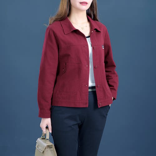 2026新款红色百搭女短外套春秋