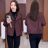 风衣女士休闲上衣 洋气减龄短款 外套女春秋2024新款 高级感宽松时尚