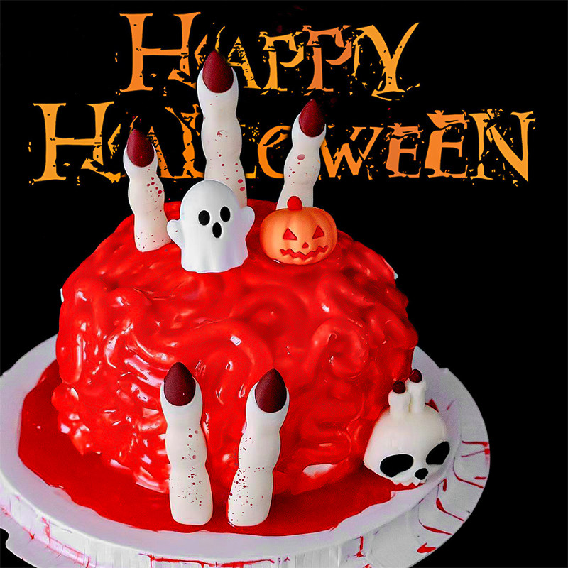 2024万圣节幽灵蛋糕装饰软胶南瓜骷髅头鬼爪手指幽灵插件主题甜品,节庆用品/礼品,蛋糕/烘焙装饰用品,淘宝优惠券,粉丝福利购,淘宝优惠卷