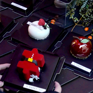 2025圣诞节氛围感苹果拼图慕斯蛋糕装 饰平安夜聚会下午茶甜点模具