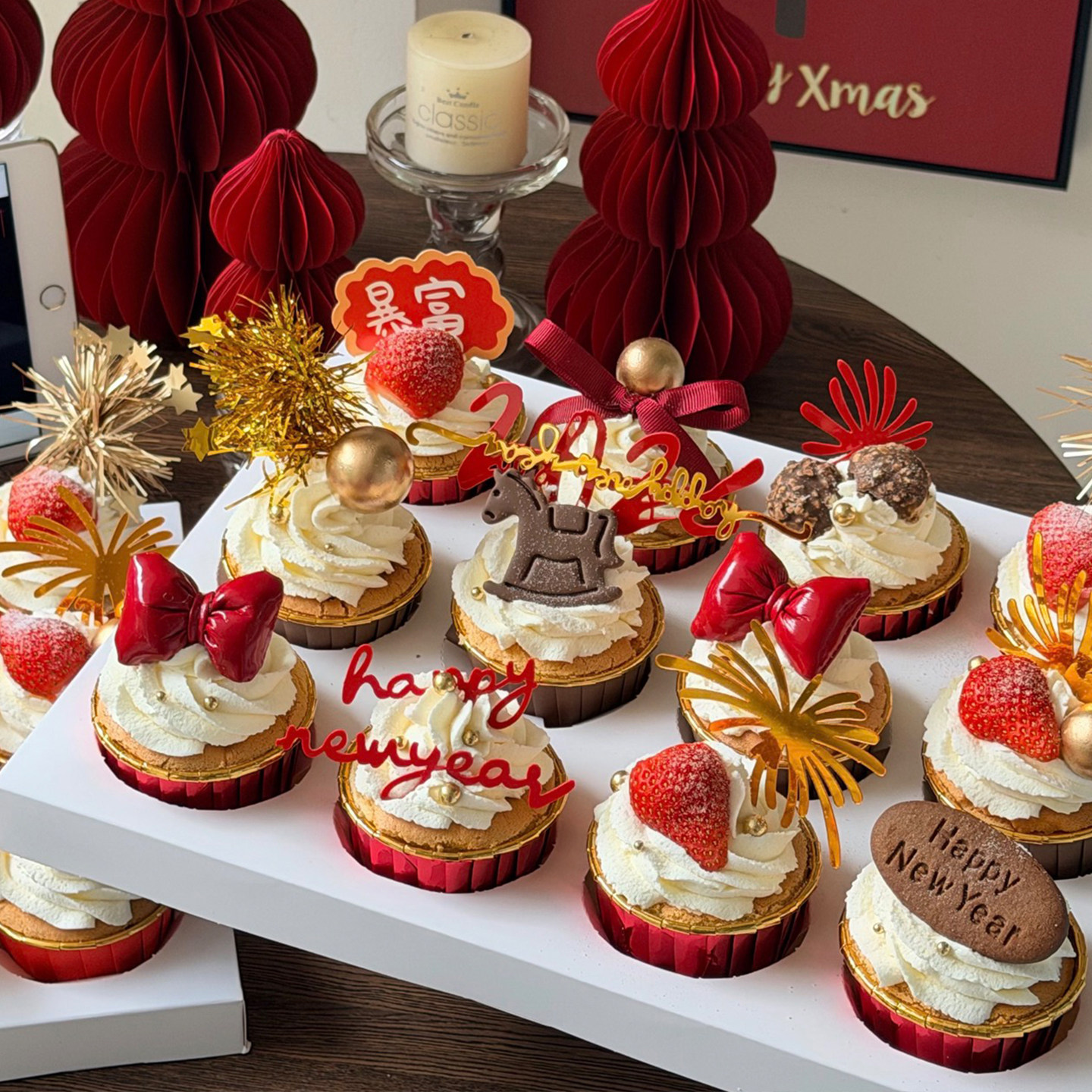 国风2026新年除夕夜家庭聚餐纸杯蛋糕装饰马年祝福插牌礼花亚克力,节庆用品/礼品,蛋糕/烘焙装饰用品,淘宝优惠券,粉丝福利购,淘宝优惠卷