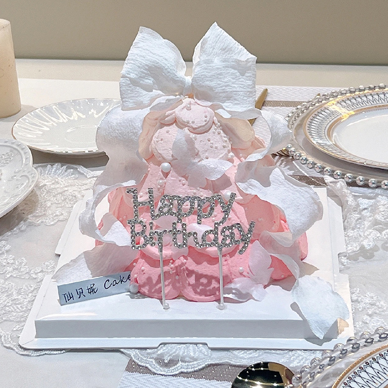 浪漫少女心仙女许愿树蝴蝶结蛋糕