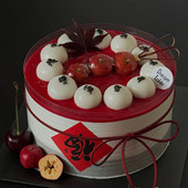 2026新年元 宵节家庭聚餐山楂糖葫芦蛋糕装 饰国风福字贴纸DIY丝带