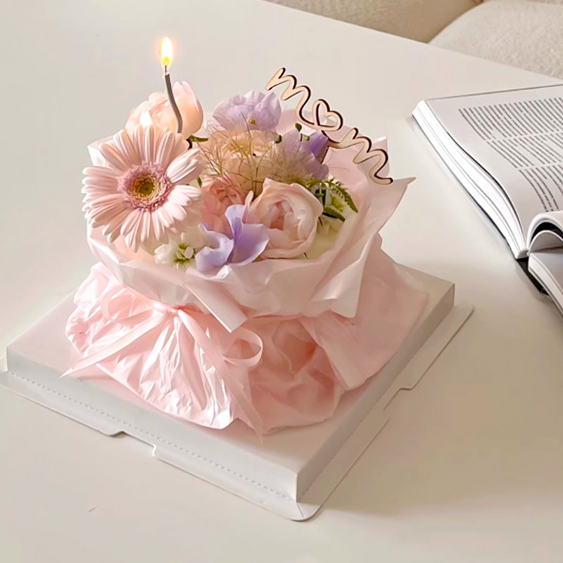 温柔系母亲节粉色花束蛋糕装饰雪梨纸围边木质MOM妈妈节日手捧花,节庆用品/礼品,蛋糕/烘焙装饰用品,淘宝优惠券,粉丝福利购,淘宝优惠卷