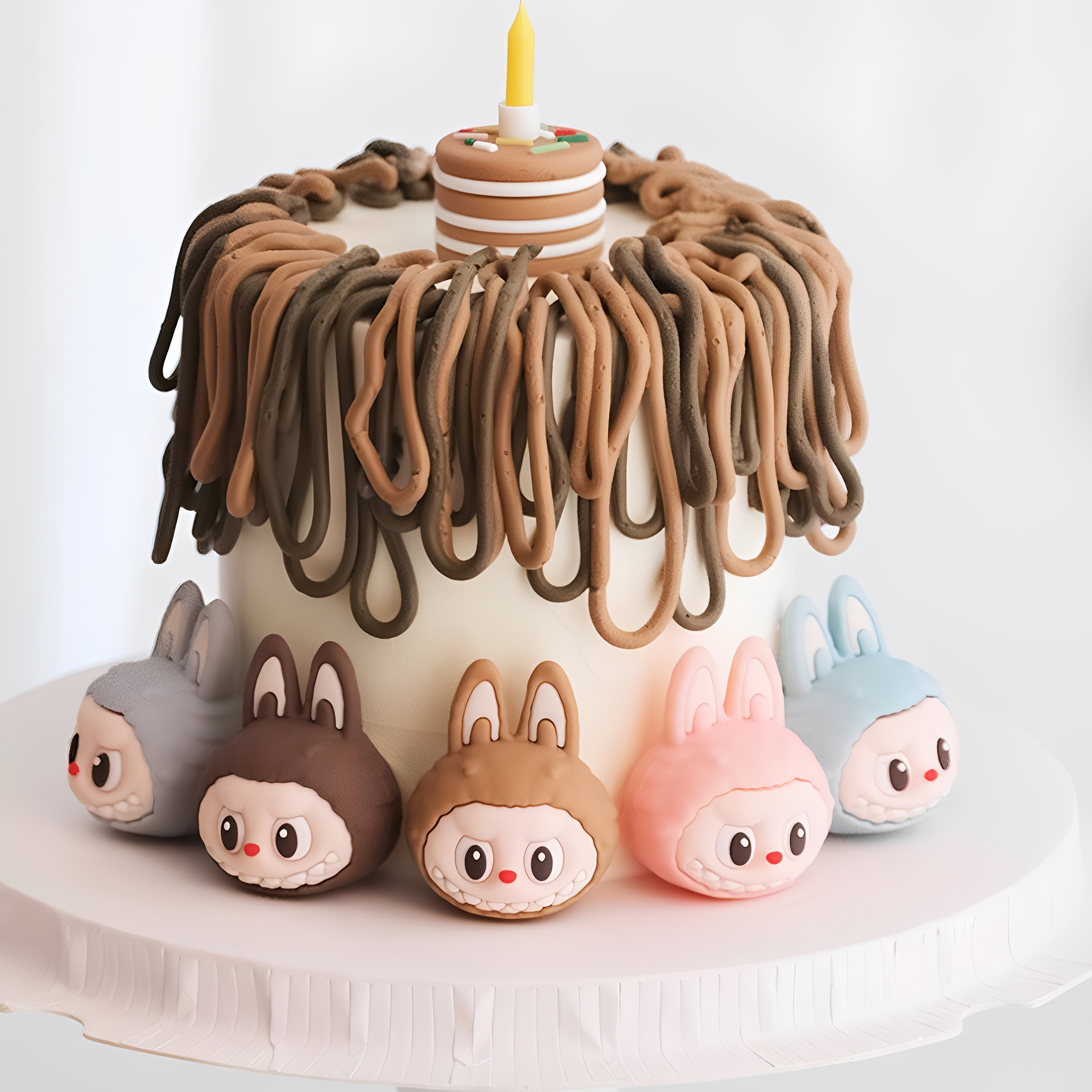 超可爱拉布布儿童生日蛋糕装饰