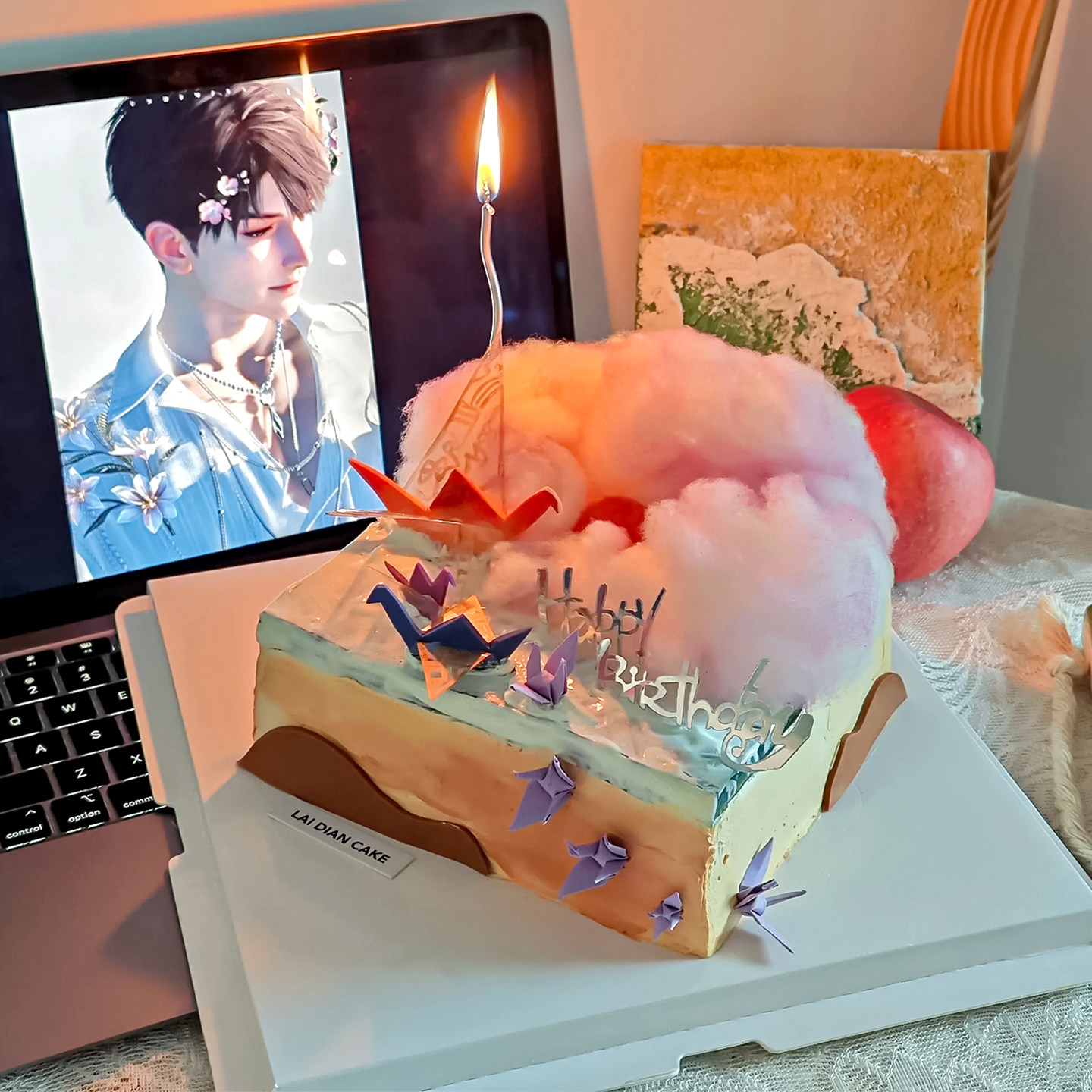 浪漫恋与深空夏以昼生日蛋糕装饰创意DIY云朵云层手工千纸鹤插件,节庆用品/礼品,蛋糕/烘焙装饰用品,淘宝优惠券,粉丝福利购,淘宝优惠卷