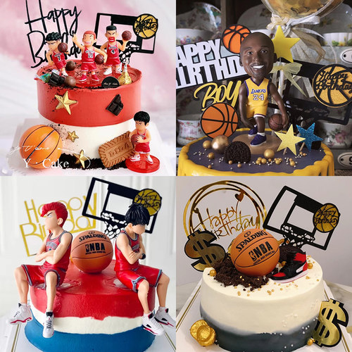 灌篮小子生日公仔烘焙蛋糕装饰