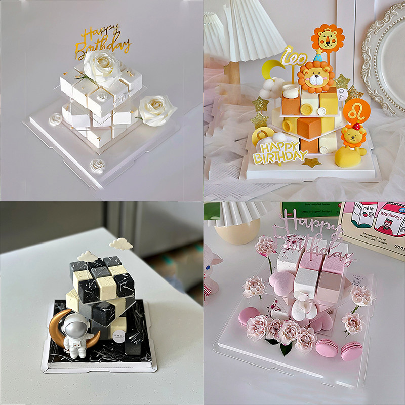 网红魔方慕斯方形蛋糕装饰模具