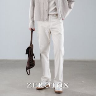 直筒宽松西装 棉质感水洗人字纹休闲长裤 裤 版 男 GZX 型四季 ZEROTOX