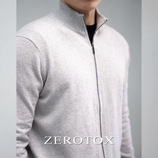 毛衣外套男款 GZX 休闲针织秋冬男士 羊绒混纺双开拉链开衫 ZEROTOX