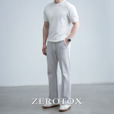 棉感弹力 直筒宽松休闲裤挺括抗皱健身运动通勤长裤男