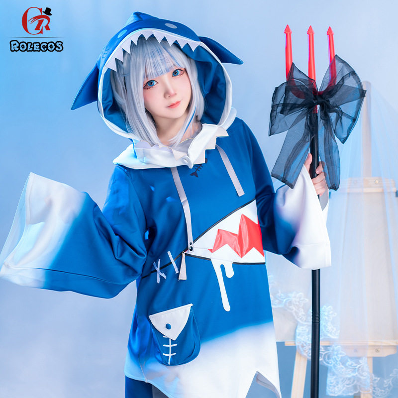 Hololive vtuber 虚拟主播噶呜·古拉 鲨鱼 cosplay服装假发|ruв категории плесень играть/Аниме/вокруг/cos/настольные игры, Косплей одежды/реквизит/услуги, Косплей женской одежды - от Buy2taobao.com для оказания профессиональной услуги покупки агента Taobao