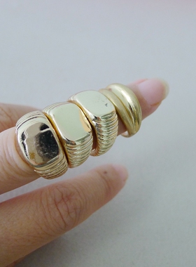 金属色指环戒指81-73共三个复古
