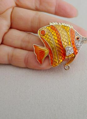 16清仓橙色滴油的鱼照片拍倒了宽4.3高3CM