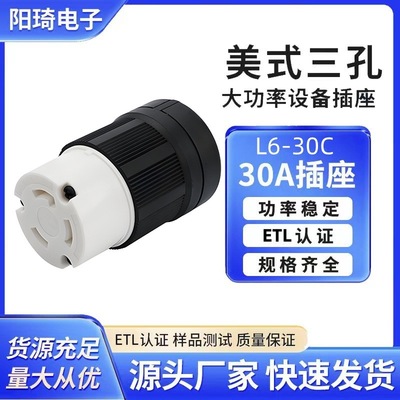 南美北美工业插头NEMAL6-30美规