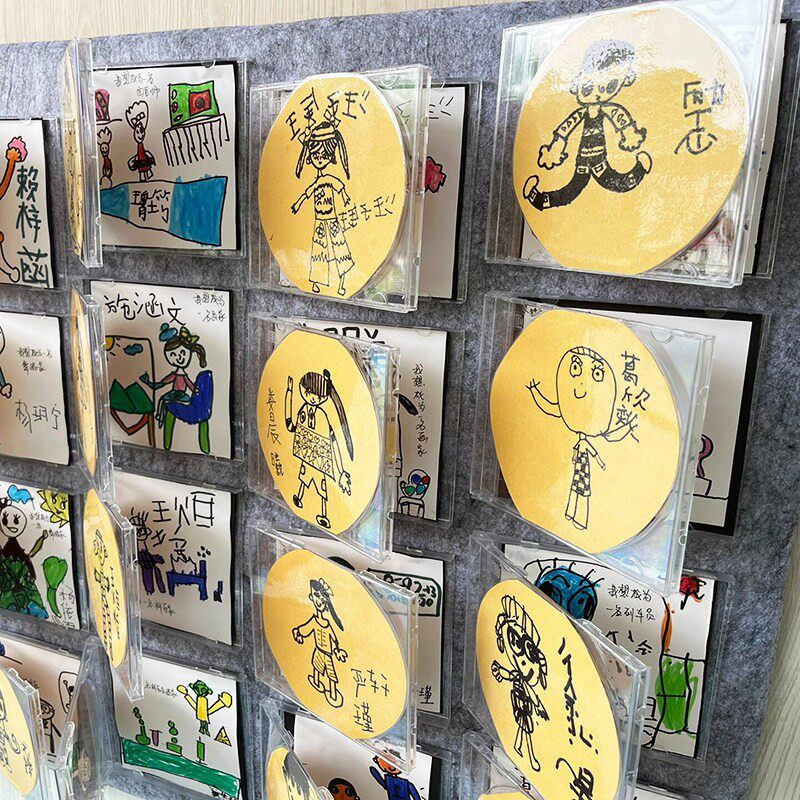 少儿环创意趣味CD盒美工区教室墙面幼儿园创意手工diy作品材料包