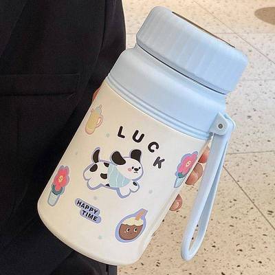 1升大容量保温杯女生高颜值便携不锈钢水杯可爱风精致高级感水壶