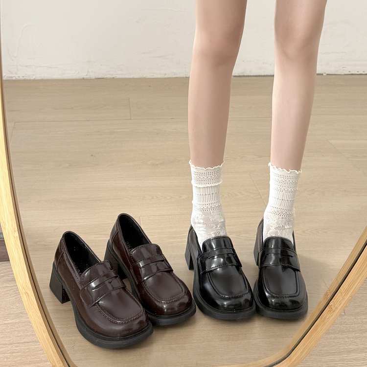 英伦风Lolita中跟增高配jk制服鞋学生小皮鞋日系单鞋日常百搭女鞋