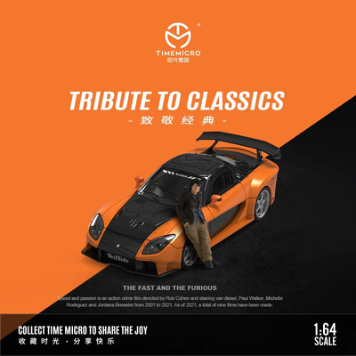 TM1:64车模 马自达RX-7 Veilside速度与激情 仿真合金汽车模型