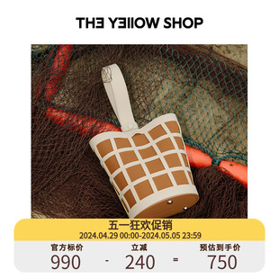 TheYellowShop周洁琼同款 小众设计百搭哑光质感中号手提水桶包女