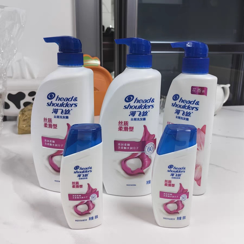 海飞丝去屑洗发水男士女士丝质柔滑680g*2送80g*2柔顺洗发水套装