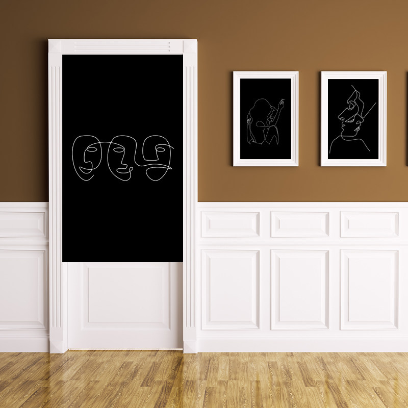 卧室洗手间厨房免打孔隔断帘