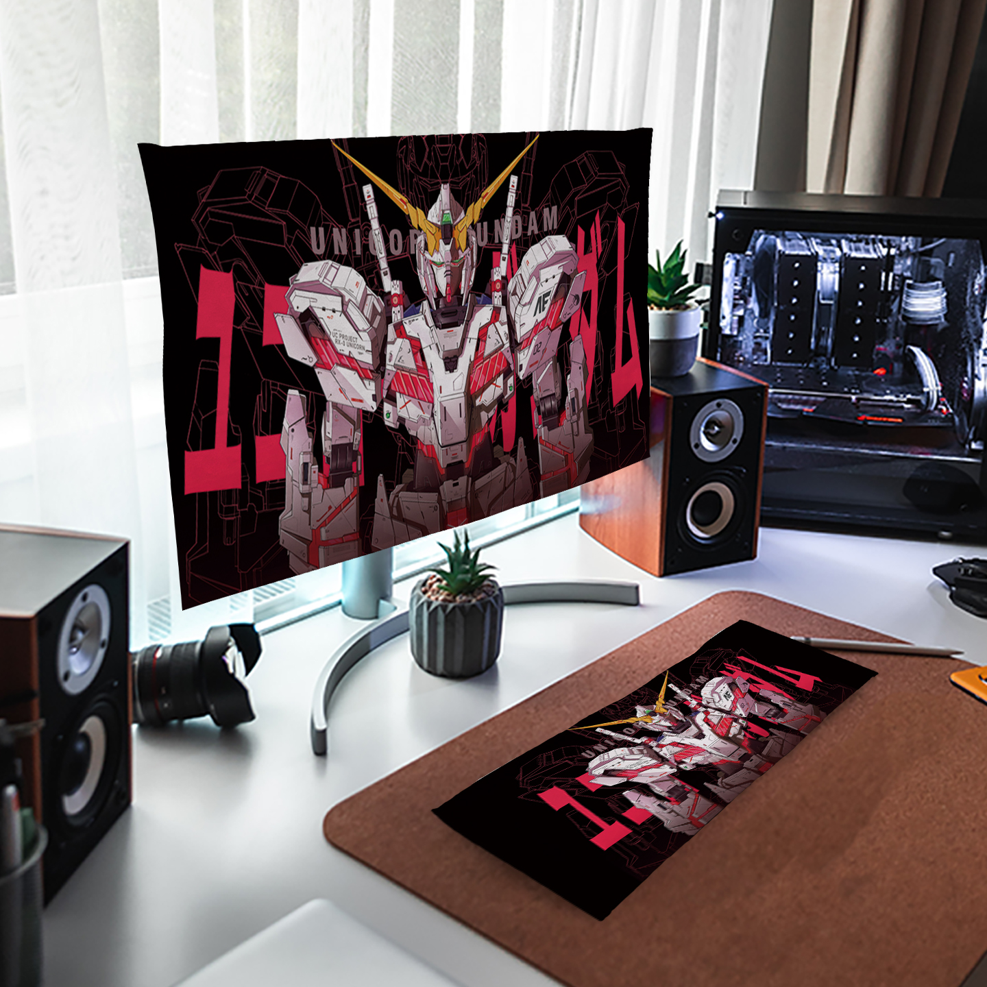 电脑防尘罩新款三件套高达键盘主机显示器盖布机箱笔记本保护定制