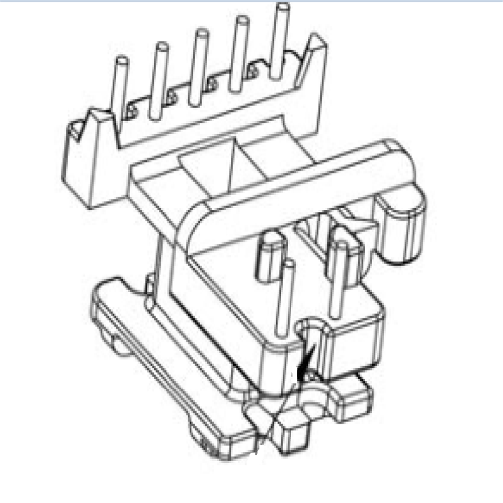 EE16-8加宽磁芯骨架立式5+2针